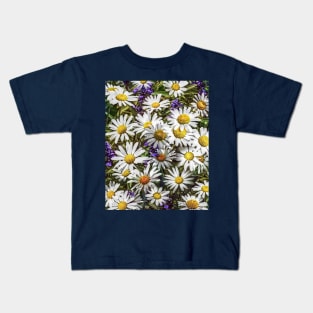 Daisies and Delphinium Kids T-Shirt